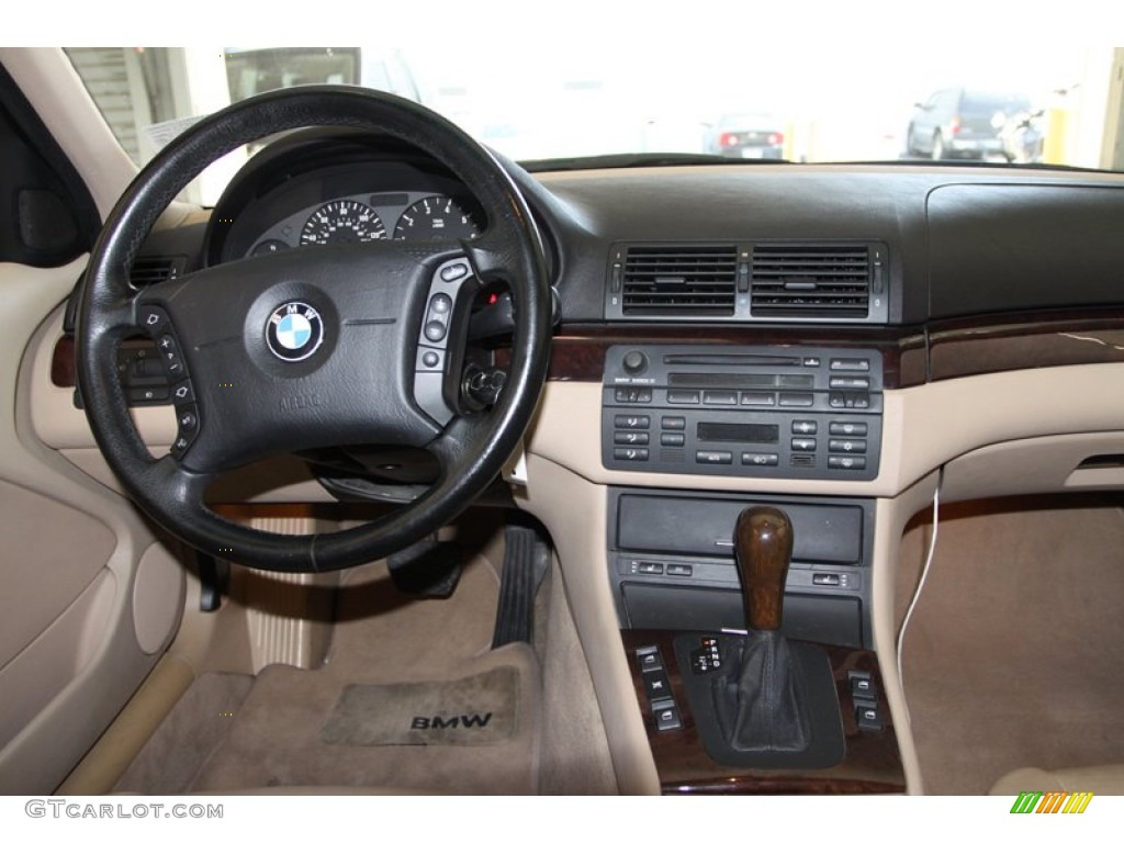 2005 BMW 3 Series 325i Sedan Sand Dashboard Photo #77304894