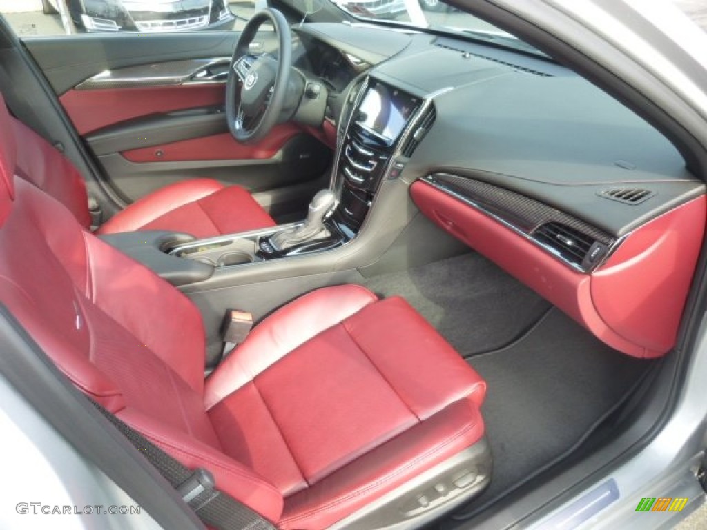 Morello Red/Jet Black Accents Interior 2013 Cadillac ATS 2.0L Turbo Luxury AWD Photo #77305440