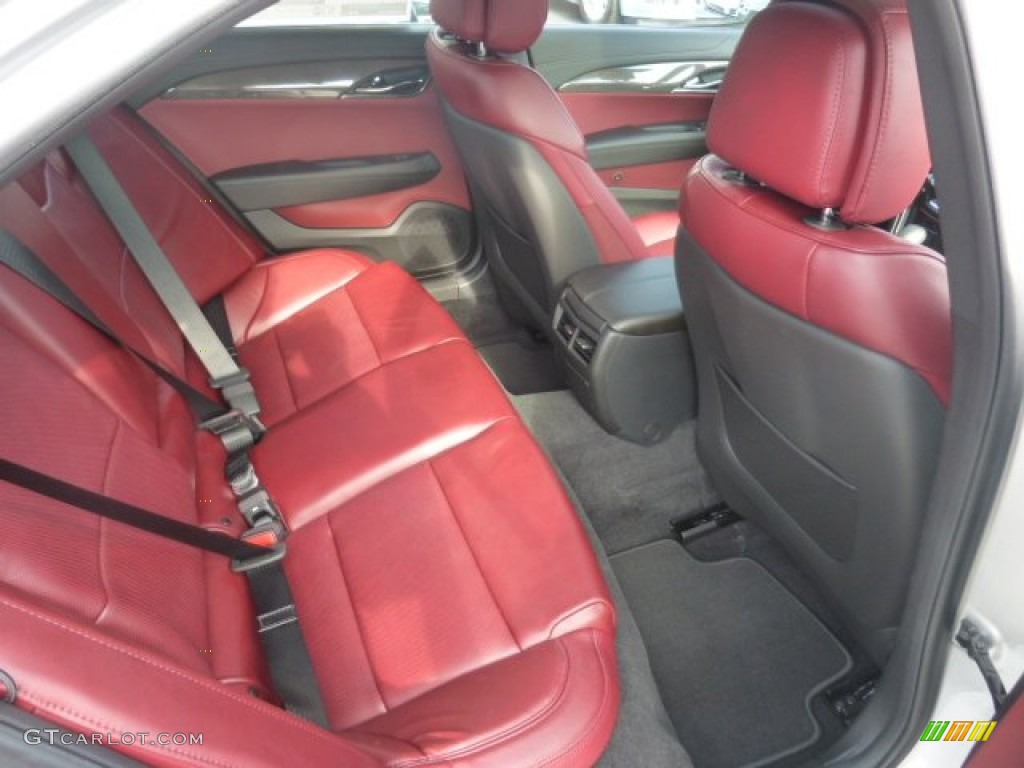 Morello Red/Jet Black Accents Interior 2013 Cadillac ATS 2.0L Turbo Luxury AWD Photo #77305479