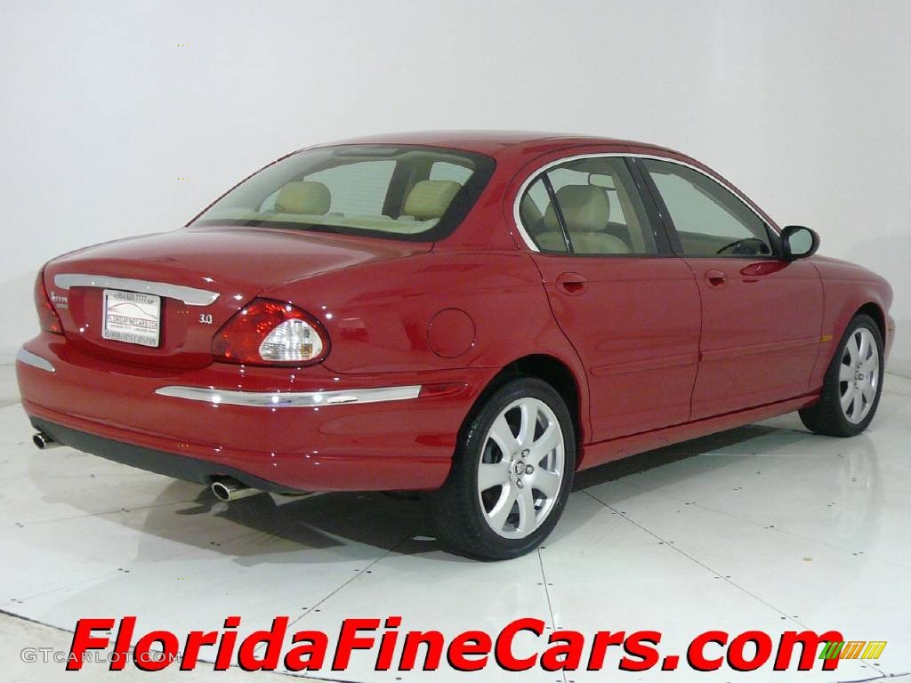2004 X-Type 3.0 - Salsa Red / Champagne photo #2
