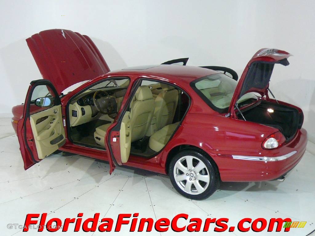 2004 X-Type 3.0 - Salsa Red / Champagne photo #7