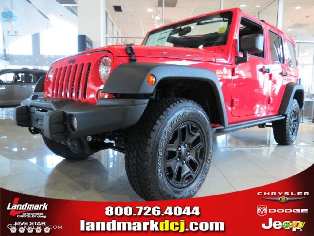 2013 Wrangler Unlimited Moab Edition 4x4 - Rock Lobster Red / Black photo #1