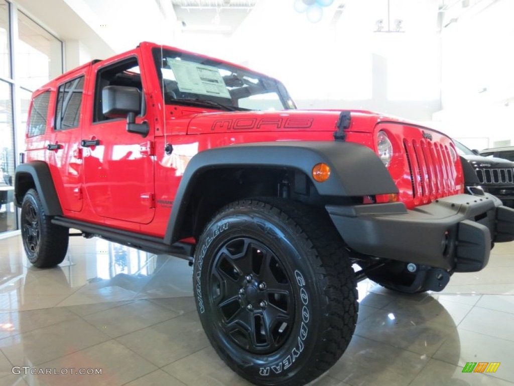 Rock Lobster Red 2013 Jeep Wrangler Unlimited Moab Edition 4x4 Exterior Photo #77310557