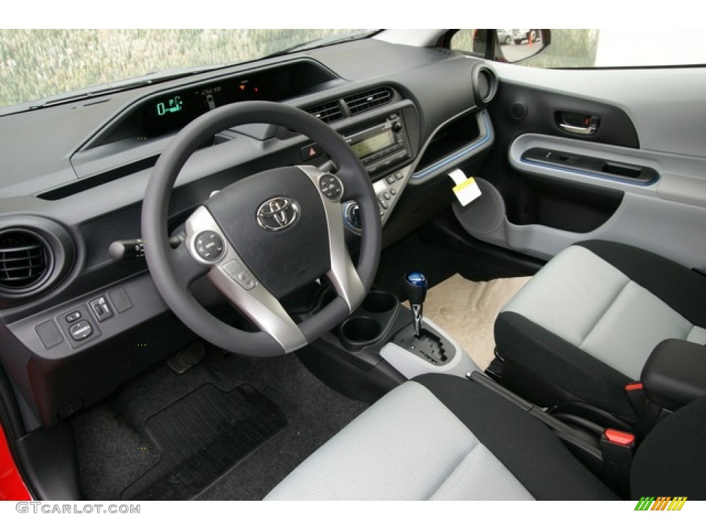 Light Blue Gray/Black Interior 2013 Toyota Prius c Hybrid Two Photo #77310853