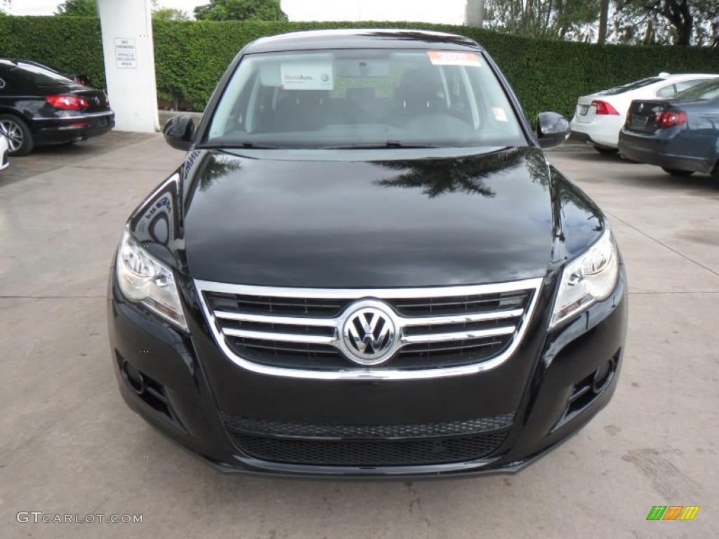 2011 Tiguan S - Deep Black Metallic / Charcoal photo #8