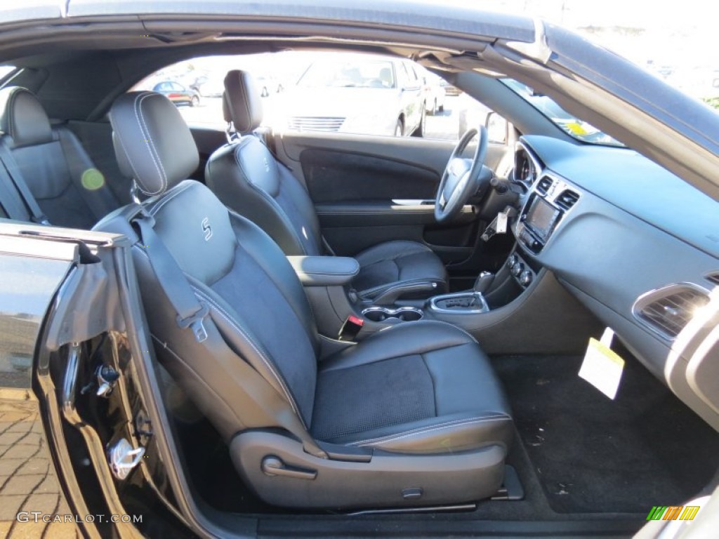 Black Interior 2012 Chrysler 200 S Convertible Photo #77313399