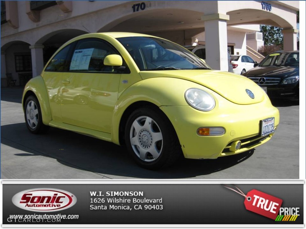 1999 New Beetle GLS Coupe - Yellow / Gray photo #1