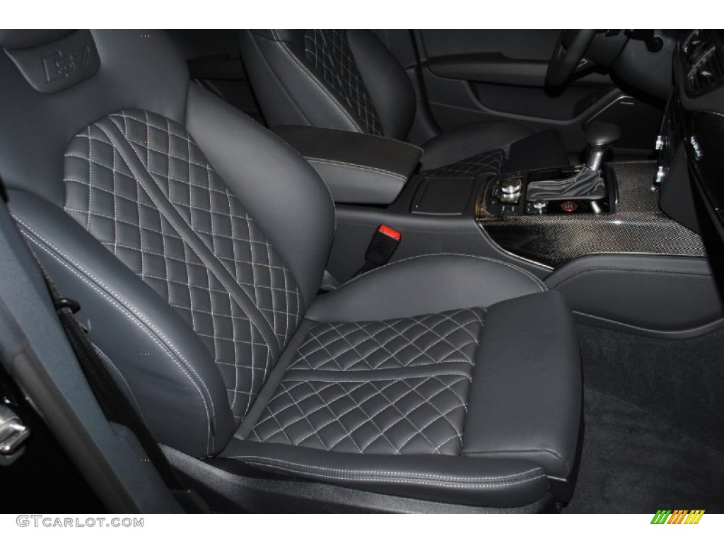Black Valcona leather with diamond stitching Interior 2013 Audi S7 4.0 TFSI quattro Photo #77313894