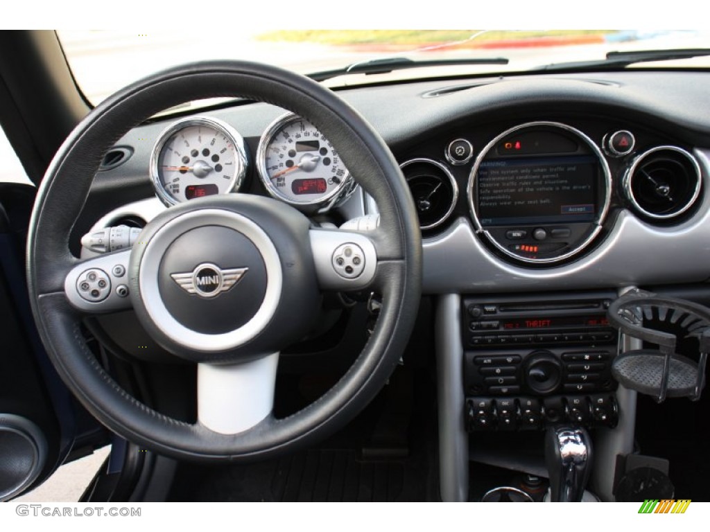 2006 Mini Cooper Convertible Panther Black Dashboard Photo #77314368