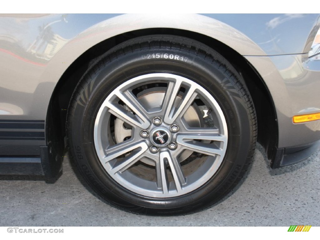 2010 Mustang V6 Premium Coupe - Sterling Grey Metallic / Stone photo #9