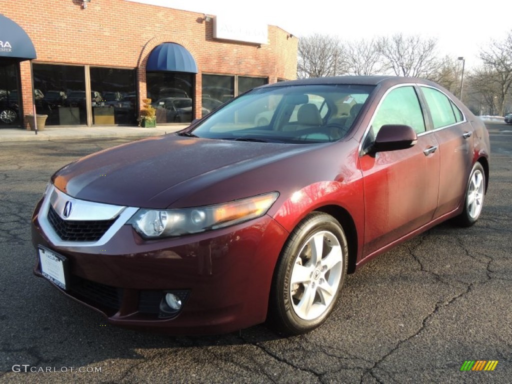 2010 TSX Sedan - Basque Red Pearl / Parchment photo #1