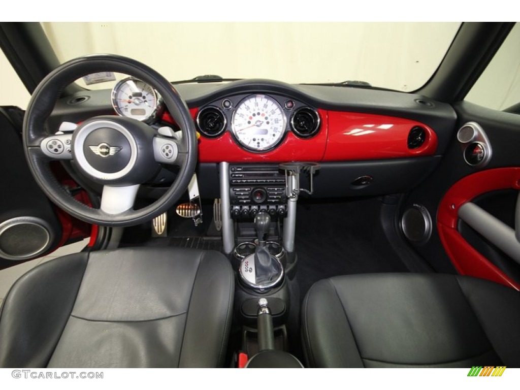 2006 Mini Cooper S Convertible Black/Panther Black Dashboard Photo #77316968