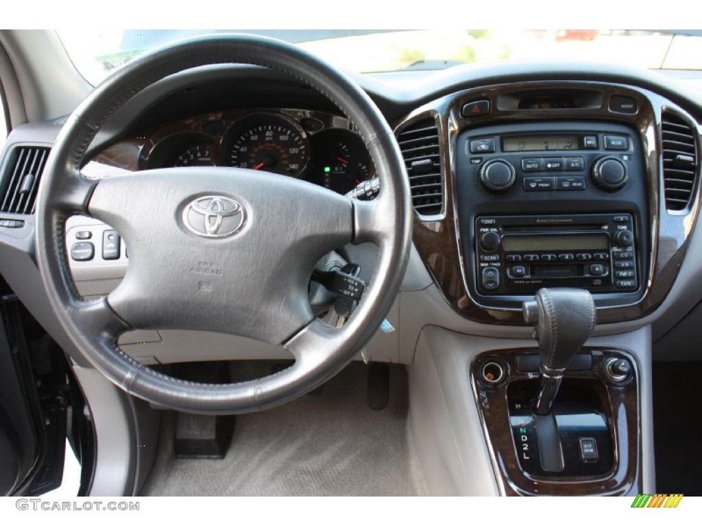 2003 Toyota Highlander Limited Charcoal Dashboard Photo #77317743