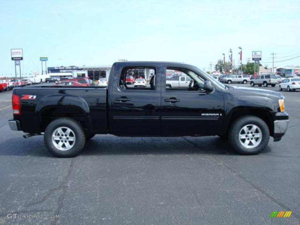 2008 Sierra 1500 SLT Crew Cab - Onyx Black / Ebony photo #6