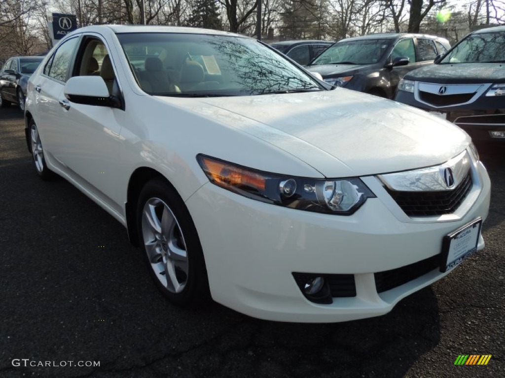 2010 TSX Sedan - Premium White Pearl / Parchment photo #3