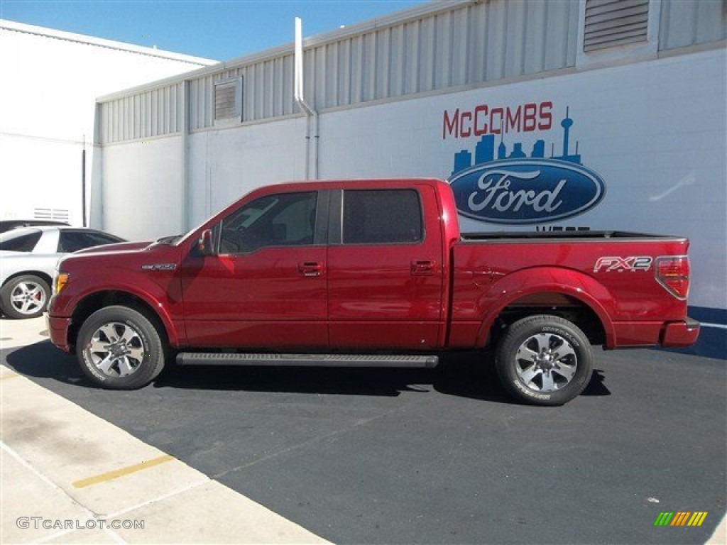 2013 F150 FX2 SuperCrew - Ruby Red Metallic / Black photo #3