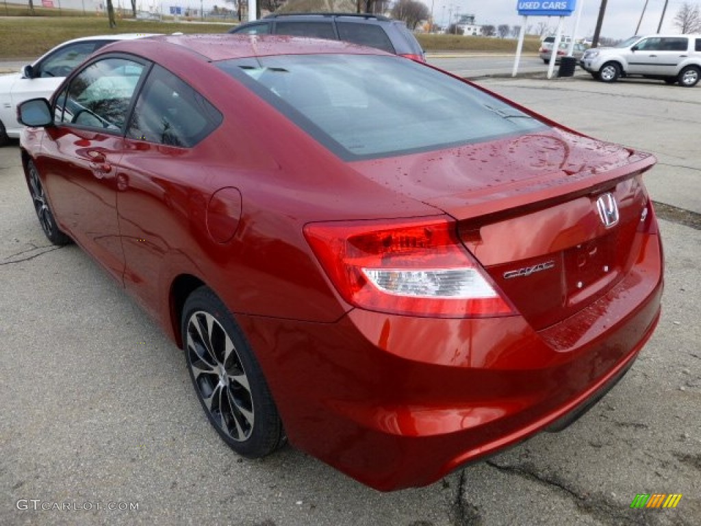 2013 Civic Si Coupe - Sunburst Orange Pearl / Black photo #2