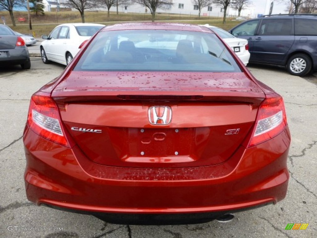 2013 Civic Si Coupe - Sunburst Orange Pearl / Black photo #3