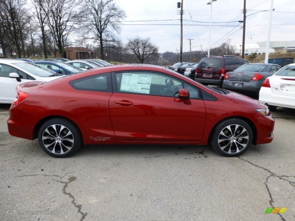 2013 Civic Si Coupe - Sunburst Orange Pearl / Black photo #5