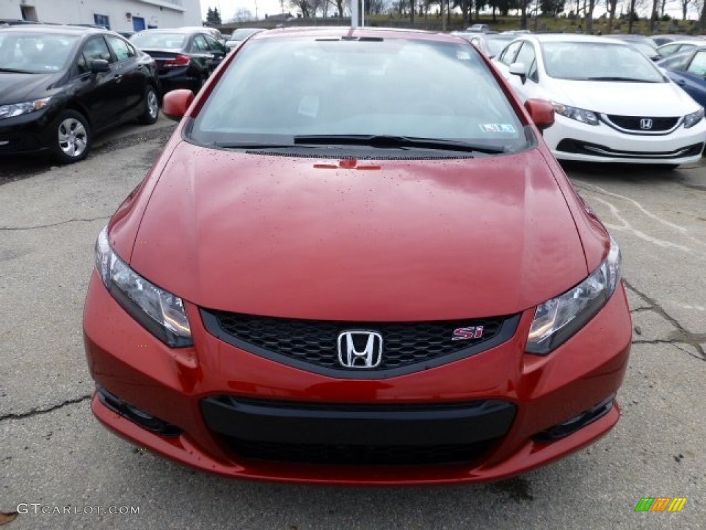 2013 Civic Si Coupe - Sunburst Orange Pearl / Black photo #7