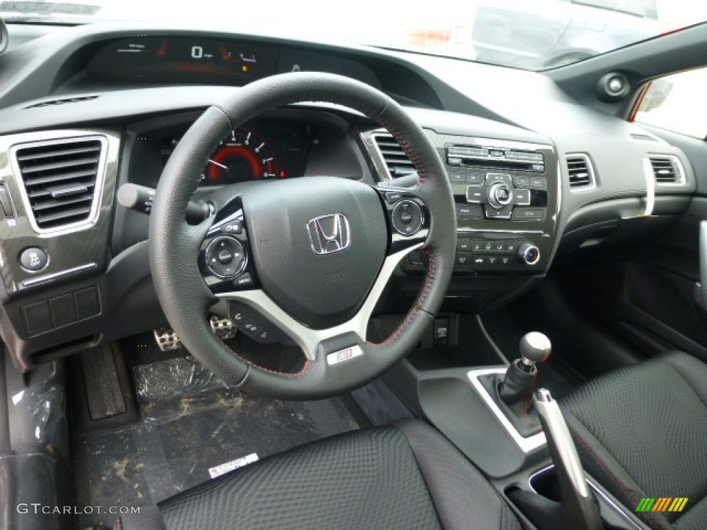2013 Honda Civic Si Coupe Black Dashboard Photo #77323236