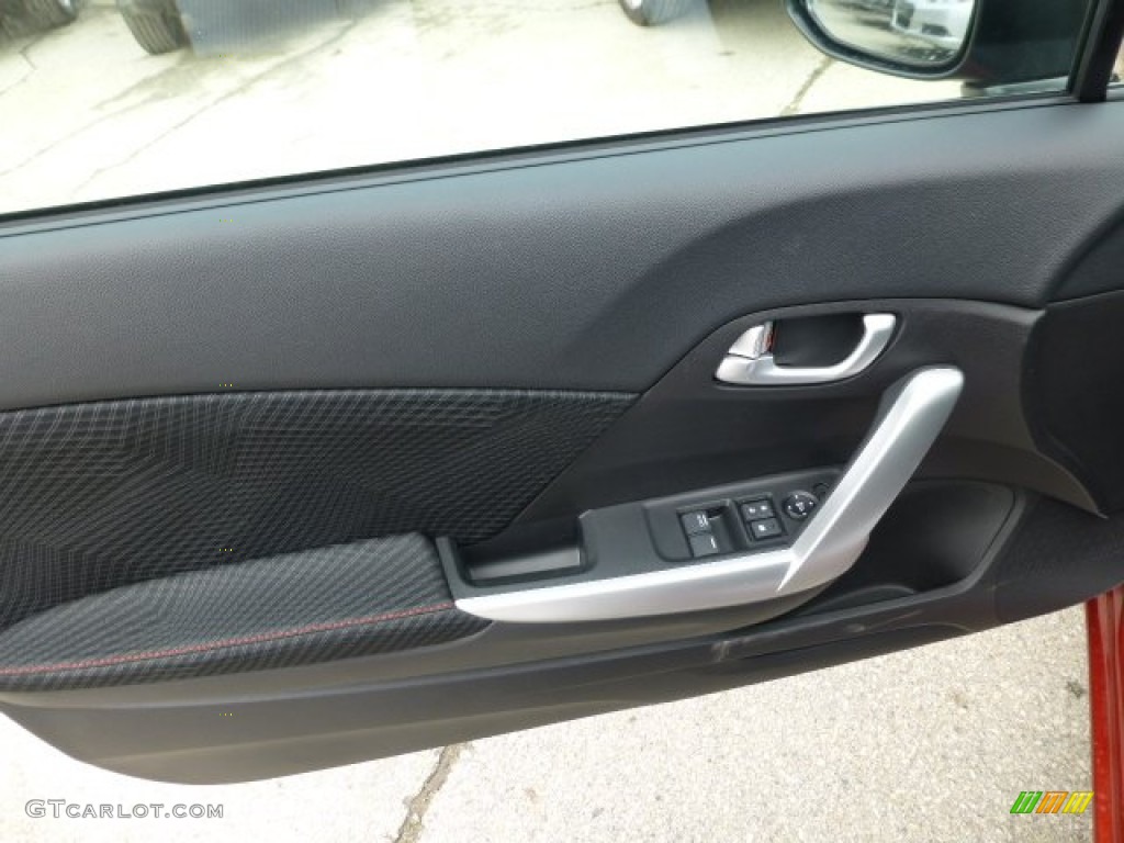 2013 Honda Civic Si Coupe Black Door Panel Photo #77323248