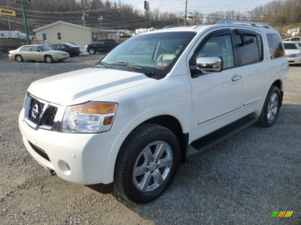 Blizzard White 2010 Nissan Armada Platinum 4WD Exterior Photo #77326045