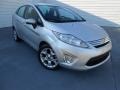 2012 Ingot Silver Metallic Ford Fiesta SEL Sedan  photo #2