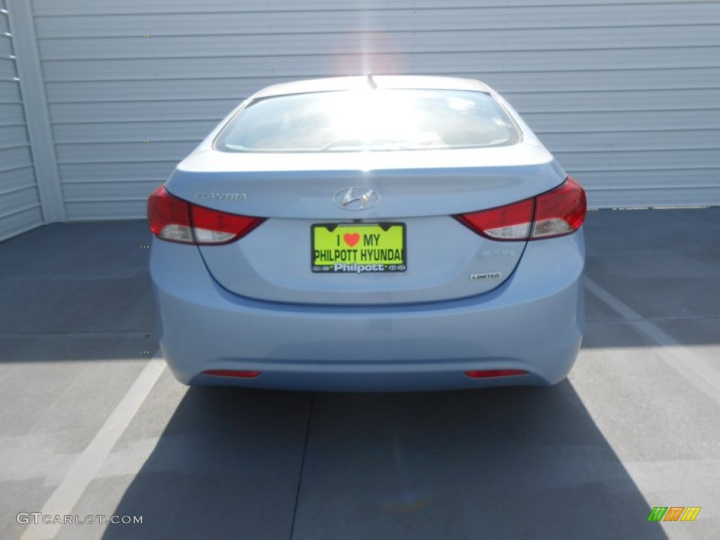 2013 Elantra Limited - Blue Sky Metallic / Beige photo #5