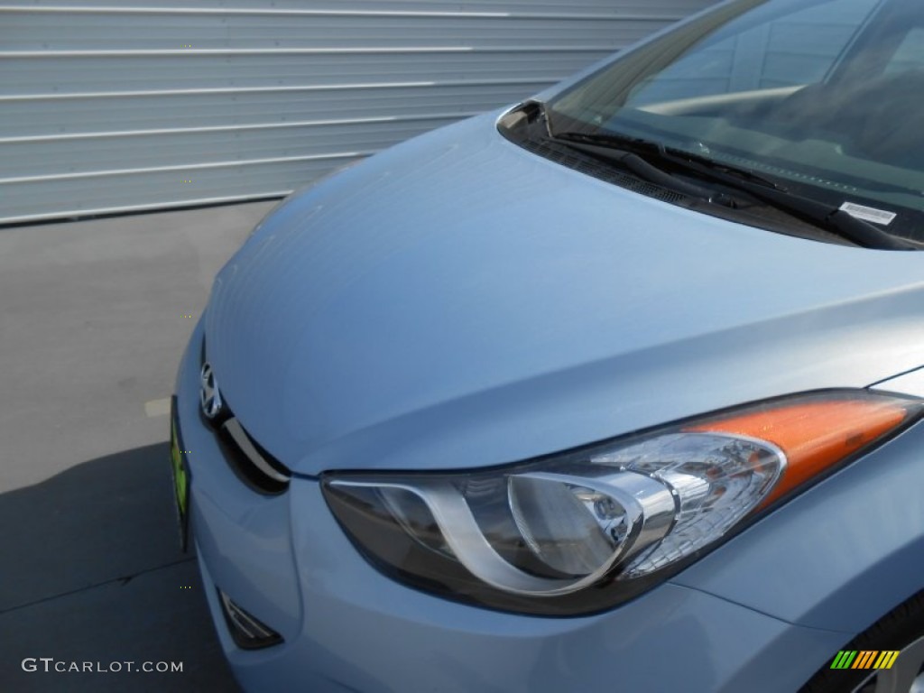 2013 Elantra Limited - Blue Sky Metallic / Beige photo #12