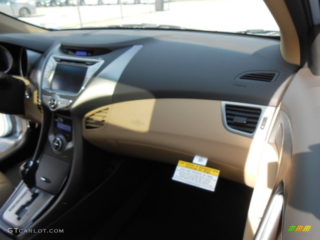 2013 Elantra Limited - Blue Sky Metallic / Beige photo #18