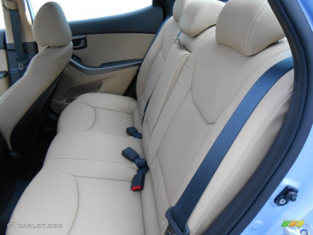 2013 Elantra Limited - Blue Sky Metallic / Beige photo #21