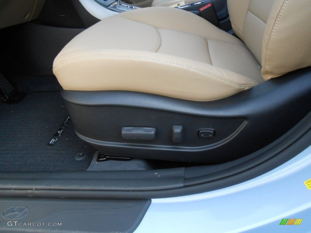 2013 Elantra Limited - Blue Sky Metallic / Beige photo #25