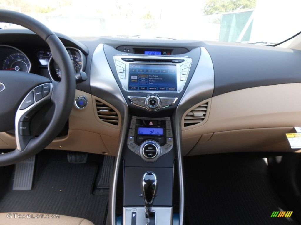 2013 Elantra Limited - Blue Sky Metallic / Beige photo #28