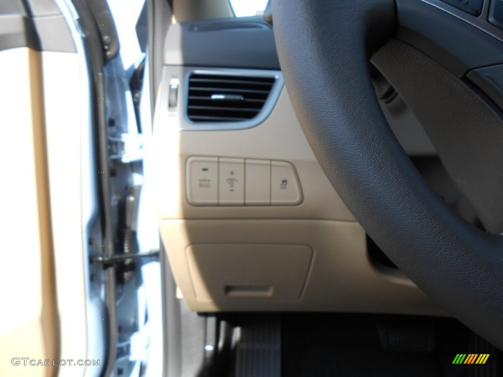 2013 Elantra Limited - Blue Sky Metallic / Beige photo #35