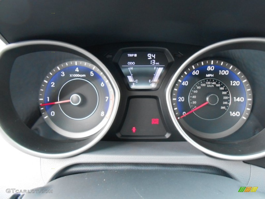 2013 Elantra GLS - Titanium Gray Metallic / Gray photo #31