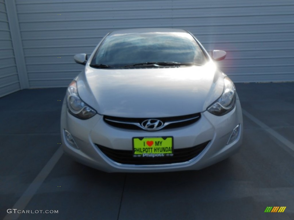 2013 Elantra GLS - Shimmering Air Silver / Gray photo #9