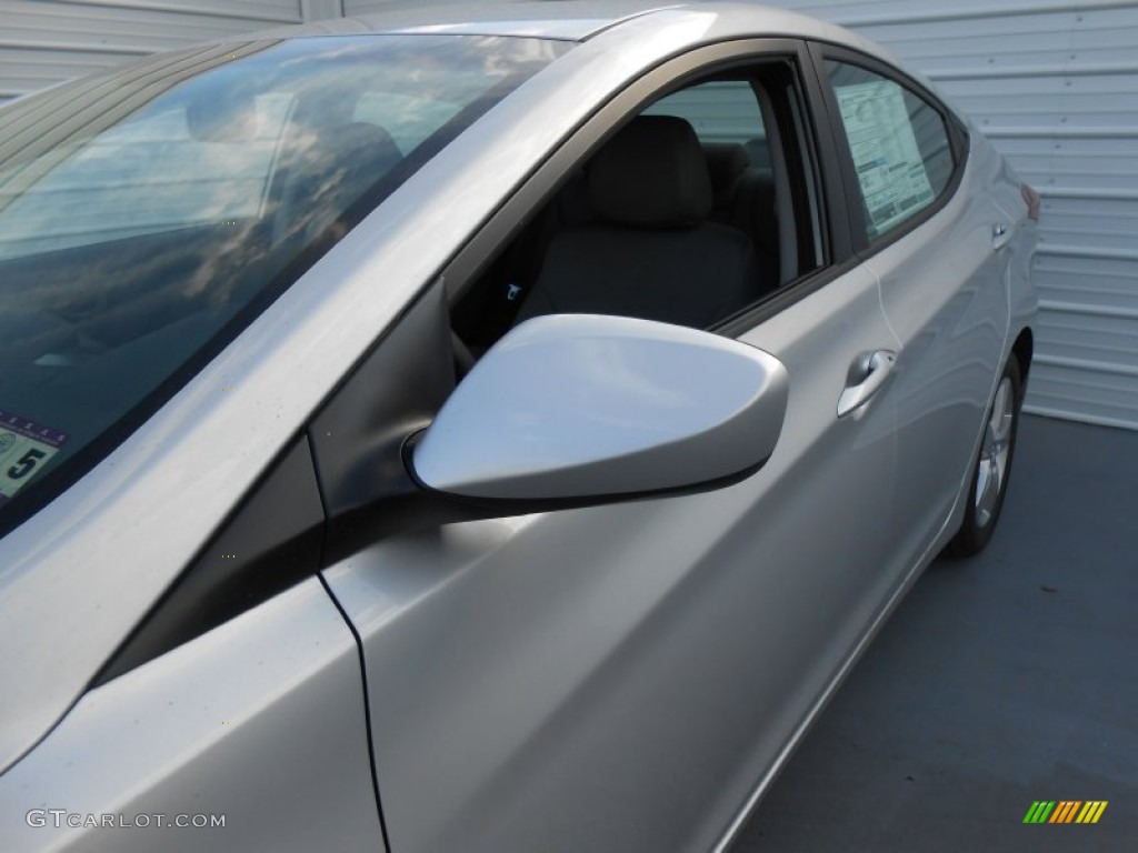 2013 Elantra GLS - Shimmering Air Silver / Gray photo #13