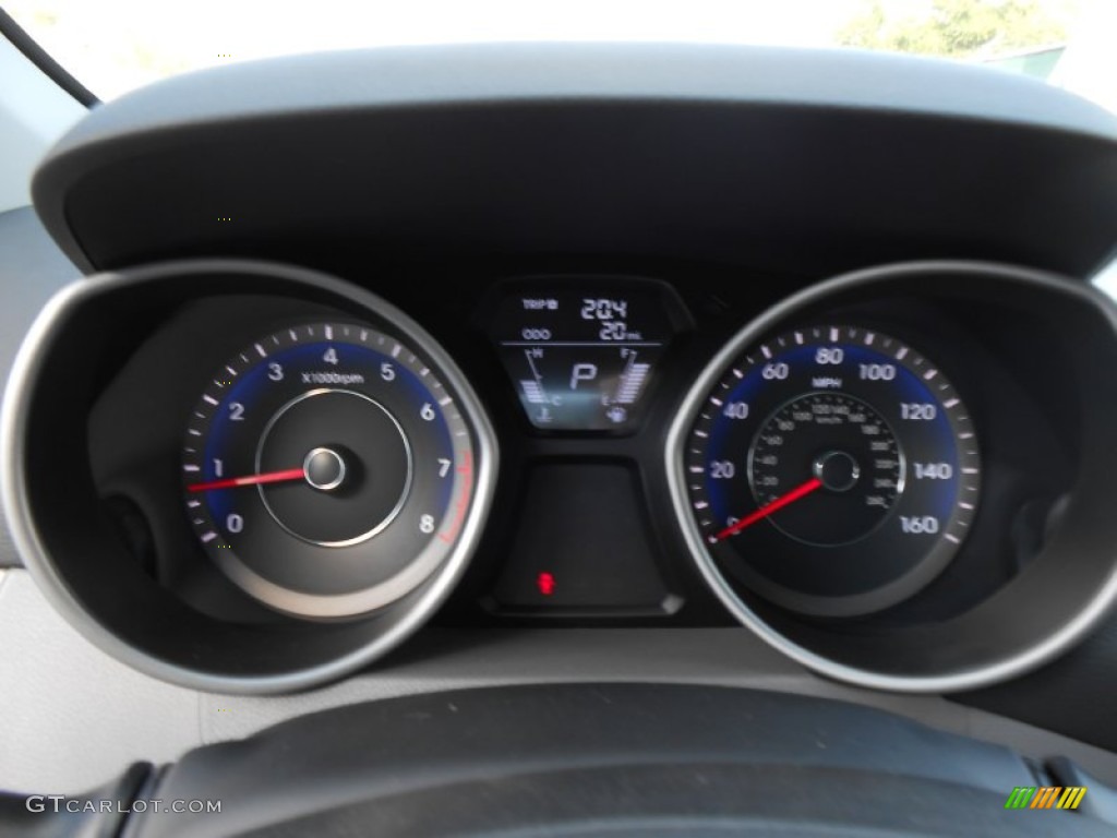 2013 Elantra GLS - Shimmering Air Silver / Gray photo #30
