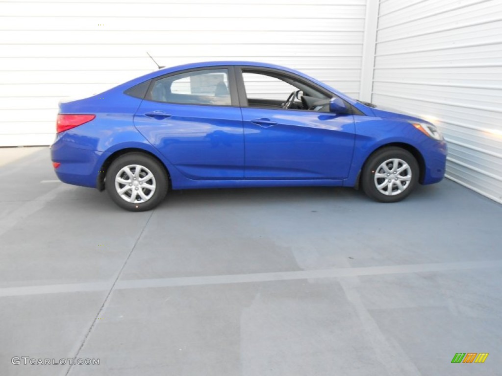 2013 Accent GLS 4 Door - Marathon Blue / Gray photo #3