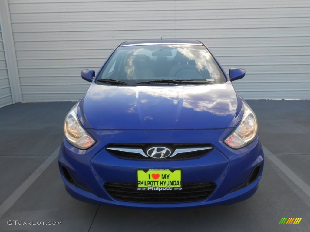 2013 Accent GLS 4 Door - Marathon Blue / Gray photo #9