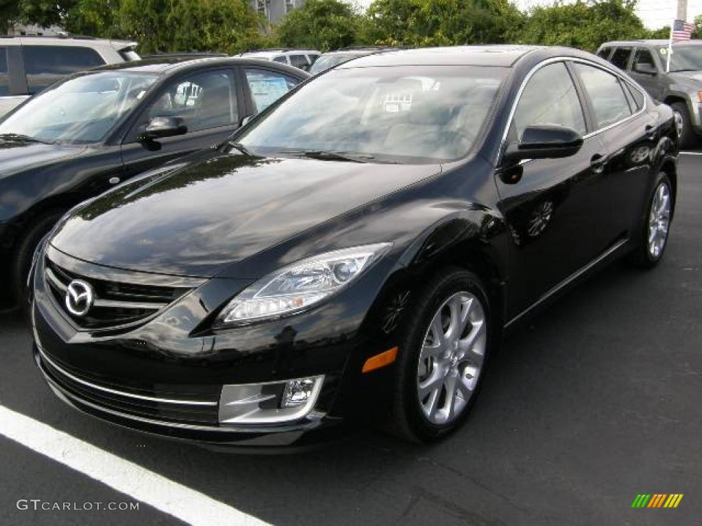 2009 MAZDA6 s Grand Touring - Ebony Black / Beige photo #1