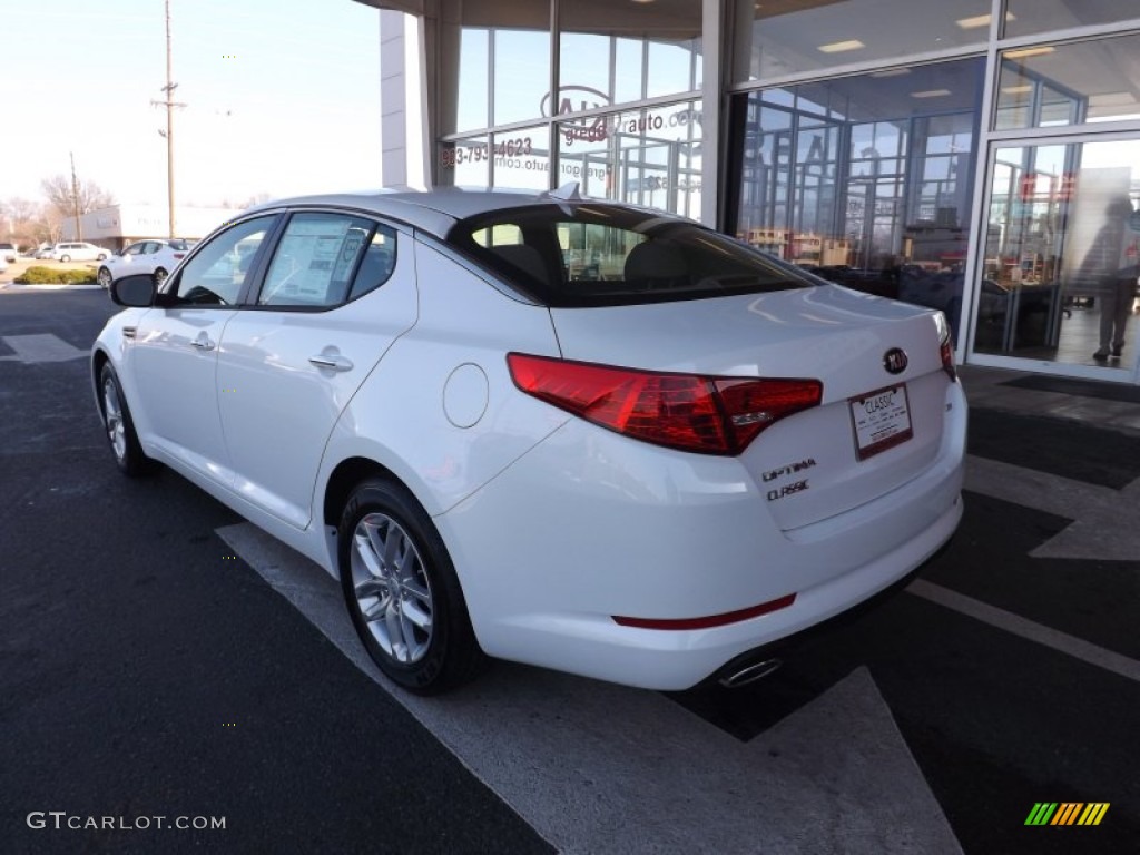 2013 Optima LX - Snow White Pearl / Beige photo #4