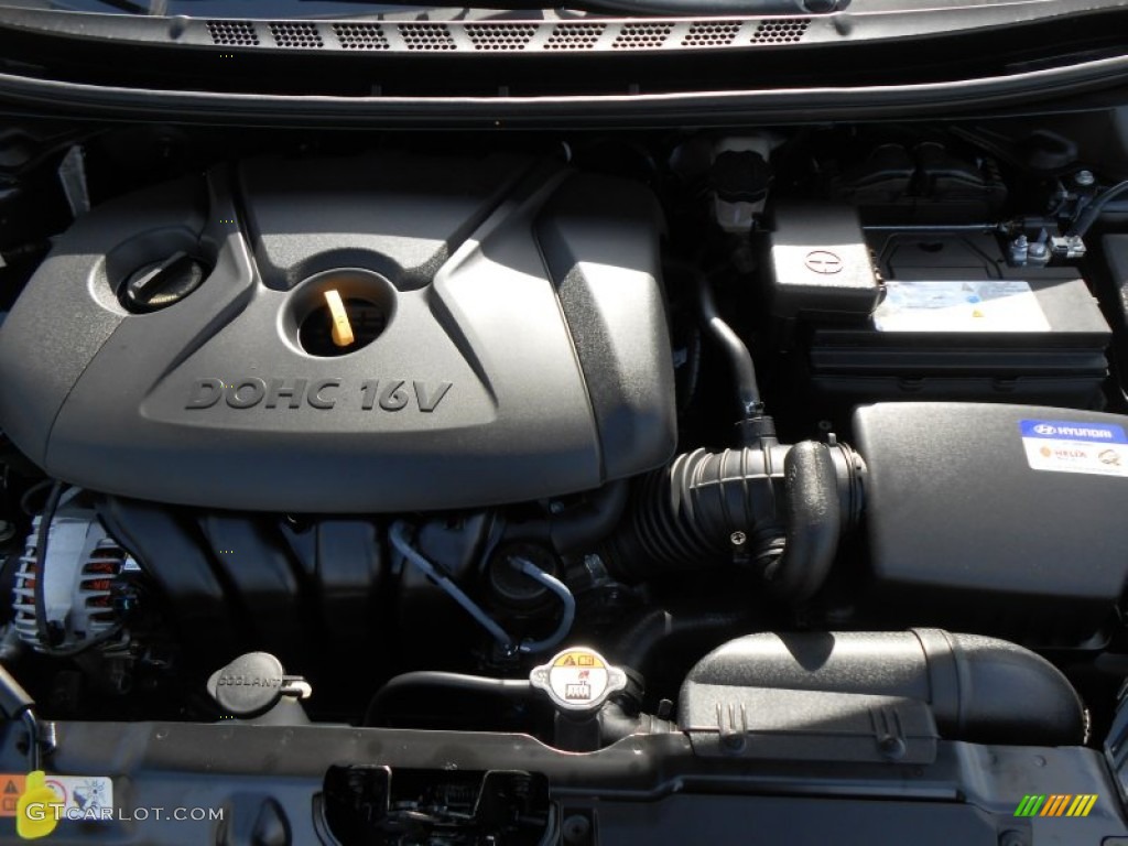 2013 Elantra Coupe GS - Black Noir Pearl / Blue photo #17