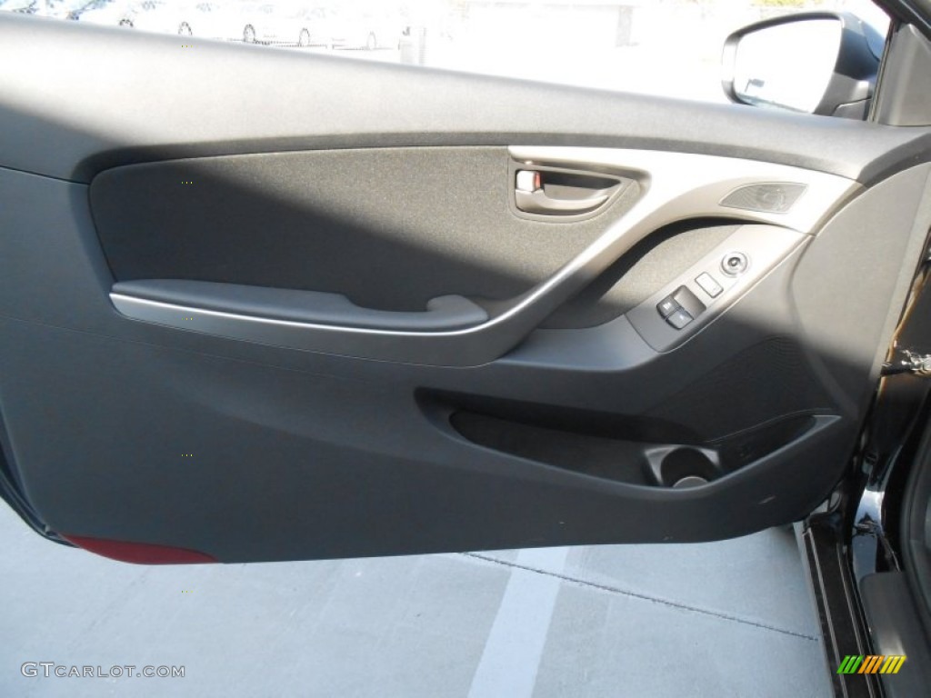 2013 Elantra Coupe GS - Black Noir Pearl / Blue photo #19