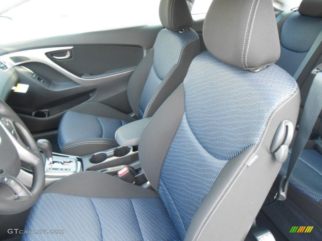 2013 Elantra Coupe GS - Black Noir Pearl / Blue photo #22