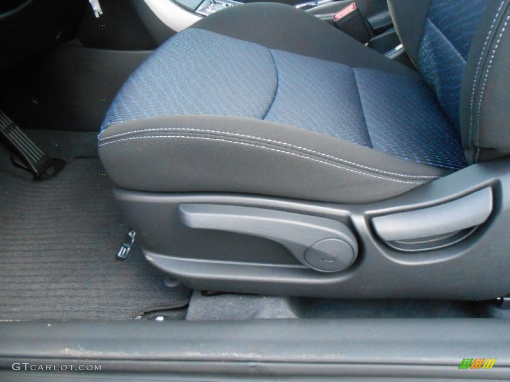 2013 Elantra Coupe GS - Black Noir Pearl / Blue photo #23