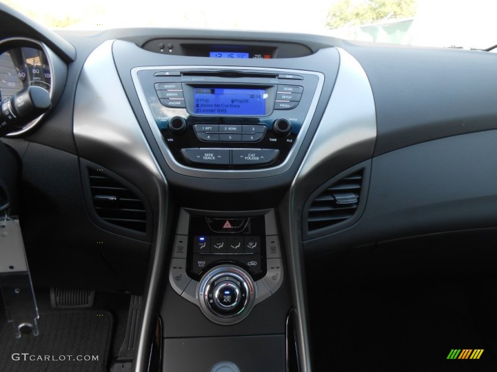 2013 Elantra Coupe GS - Black Noir Pearl / Blue photo #25