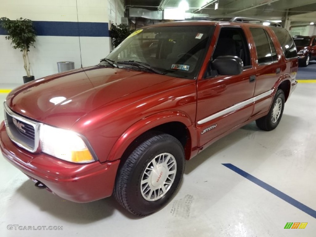 1999 Jimmy SLE 4x4 - Cherry Red Metallic / Graphite photo #2