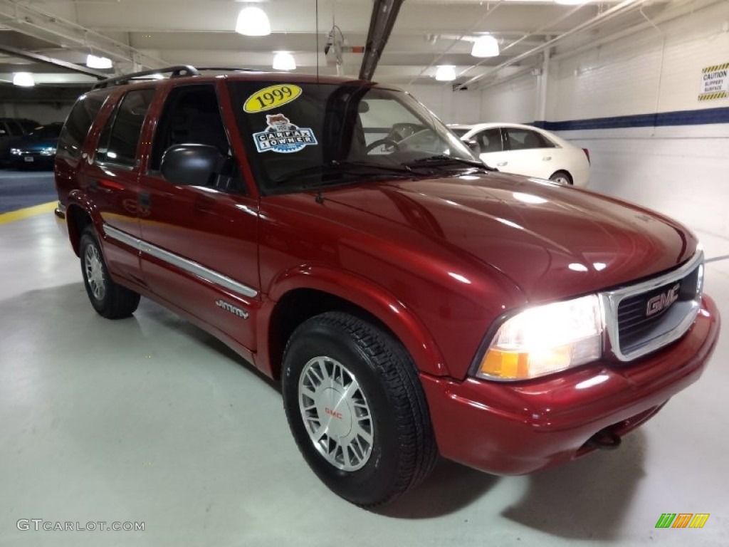 1999 Jimmy SLE 4x4 - Cherry Red Metallic / Graphite photo #4